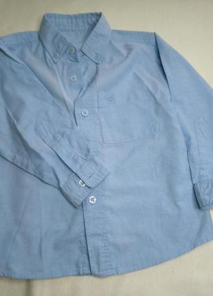 Детская рубашка  голубого цвета. легкая рубашка. летняя рубашка