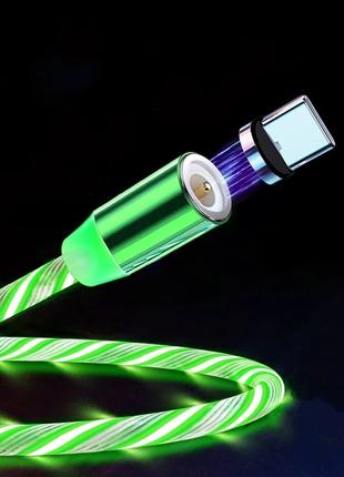 Магнітний світний кабель USB для заряджання телефона Lightning...