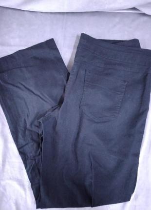 Женские черные льняные брюки, евр.рр.38,42,46