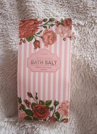 Сіль для ванни wild rose from natural bath salt 200 г соль для...