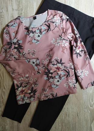 Блузка в цветы shein размер 16