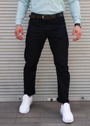 Тёмно-синие брюки чинос мужские | 100% хлопок