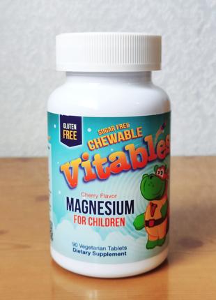 Магний для детей, Vitables, 90 жевательных таблеток