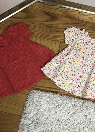 Комплект из двух платьев на малышку 3-6 месяцев платья
