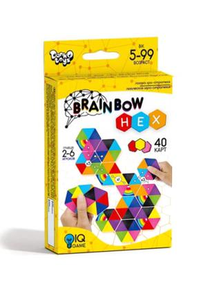 Настільна гра карткова "Brainbow HEX" українською в коробці 2,...