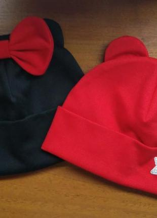 Шапка шапочка с ушками для девочки детские головние убори
