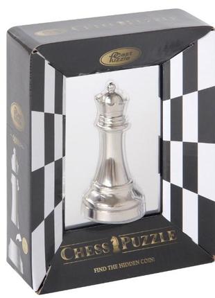 Головоломка металлическая Королева Chess Puzzles Queen silver