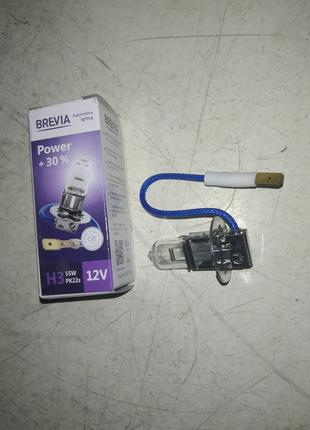 Авто лампа Brevia 12V H3 Power +30%