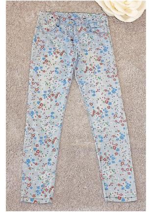 Детские модные джинсы на девочку "цветочек"