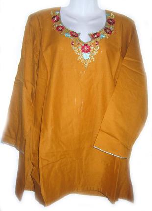 Женская летняя блуза туника, 52 размер