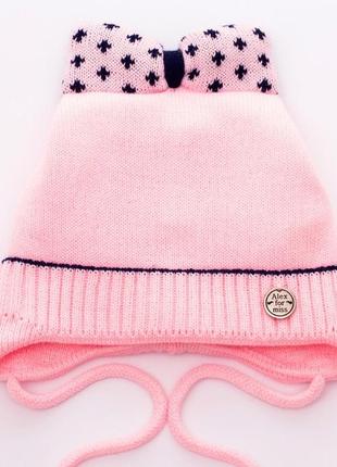 Дитяча зимова шапка на флісі, для дівчинки