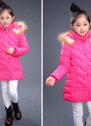Красива дитяча зимова куртка на дівчинку