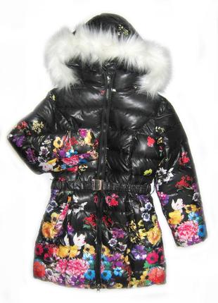 Дитяче тепле зимове пальто для дівчинки