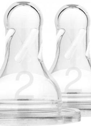 Соска 2-го уровня для бутылочки с узким горлышком, силикон, 3+...