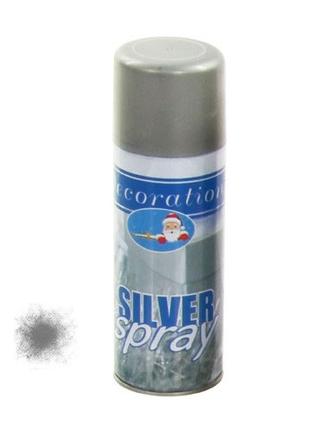 Искусственная краска-спрей серебро 250мл