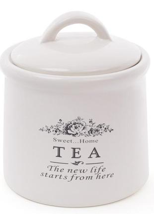 Банка керамічна Sweet Home TEA 600мл для зберігання чаю
