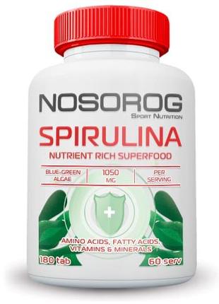 Натуральна добавка Nosorog Spirulina, 180 таблеток