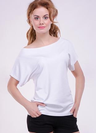 Модная женская футболка "Хулиганка", однотонный, белая Код/Арт...
