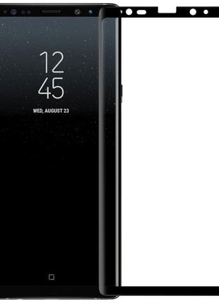 Защитное 3D стекло для Samsung Galaxy Note 9 черное изогнутое