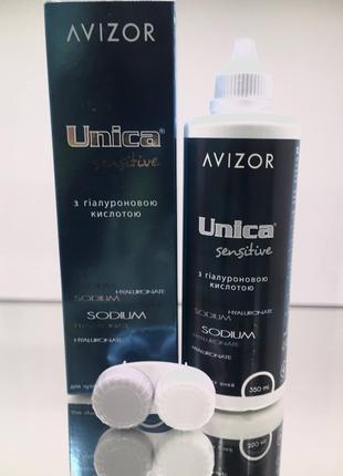 Unica Sensitive универсальный раствор для контактных линз с ги...