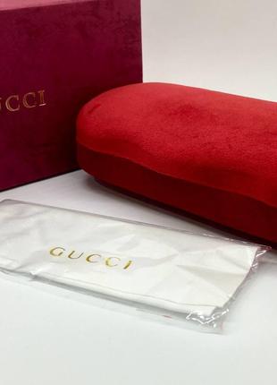 Футляр чехол для очков брендированный Gucci в комплекте с коро...