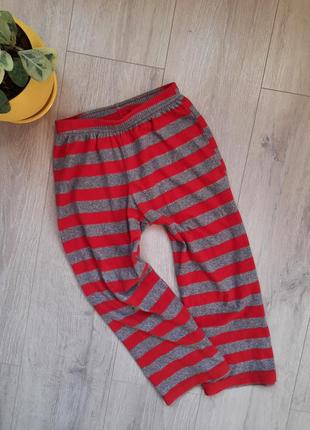 Домашние флисовые штаны в полоску домашняя одежда для дома