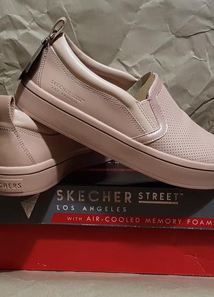 Шкіряні пудрові сліпони SKECHER Street Hi-Lites 9US 39EU 26см