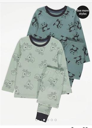 Детская пижама для мальчика тм george англия панда, мишки, миш...