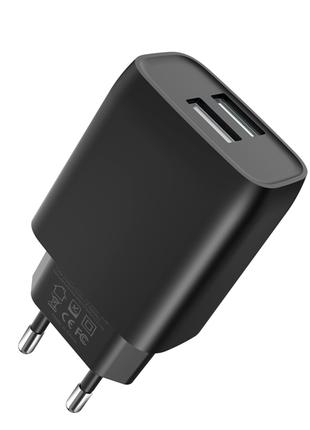 Мережевий зарядний пристрій XO L57 | 2 USB-A | Total 5V, 2.4A ...