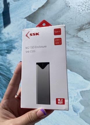 Карман адаптер SSK SHE-C320 для SSD M.2 SATA Enclosure Type-C ...
