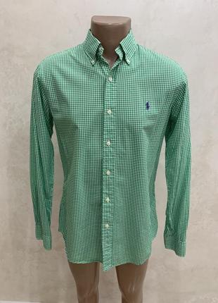 Рубашка рубашка polo ralph lauren зеленая мужская клетка оригинал