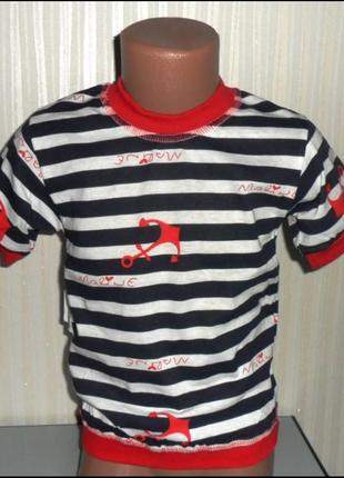 Распродажа!!! футболка для мальчика в стиле моряк.