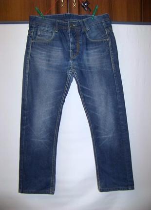 Щільні 100% котонові джинси-капрі завужені розмір 48 l