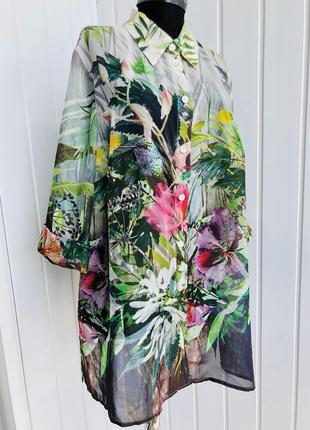 Красивая блуза с цветочным принтом gino lombardi