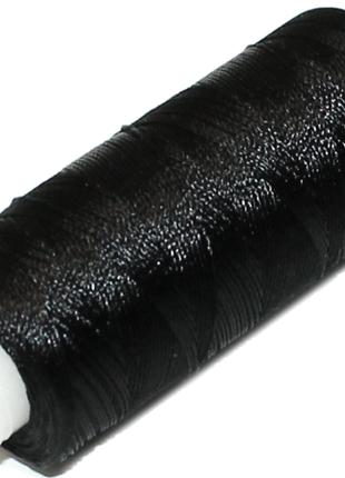 Нитки шелковые для бисера черные 210D