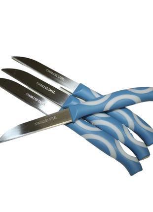 Ножи для картофеля с пластмассовой ручкой набор 12шт/15.5см/6....