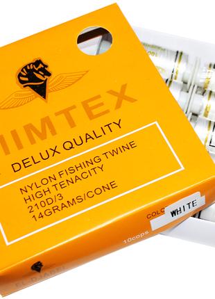 Нитки для бісеру Mimitex білі 210D упаковка 10шт
