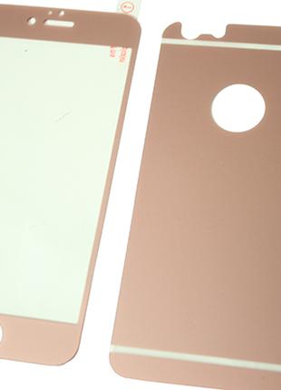 Стекло защитное цветное 2-х стор/IPhone 5/5s/SE/Розовый