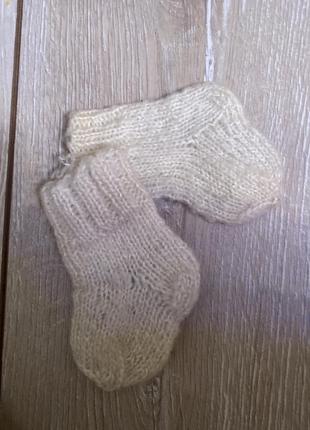 Носочки шерстяные на малыша, шкарпеточки теплі