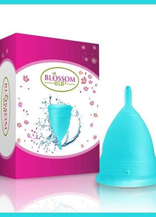 Менструальна чаша. Blassom Menstrual Cup (США) прозоро-блакитн...