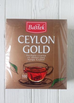 Чай черный Bastek Ceylon Gold 100 пакетиков (Польша)