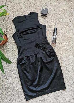 Sale🔥очень красивое, черное атласное платье