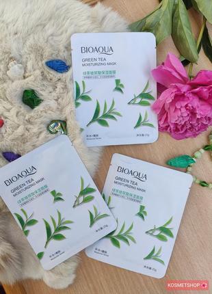 Тканинна маска для обличчя bioaqua green tea moisturizing
mask...