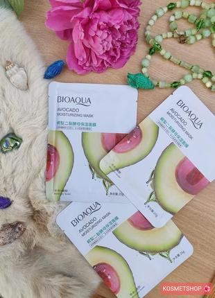 Тканинна маска для обличчя bioaqua avocado moisturizing
mask з...