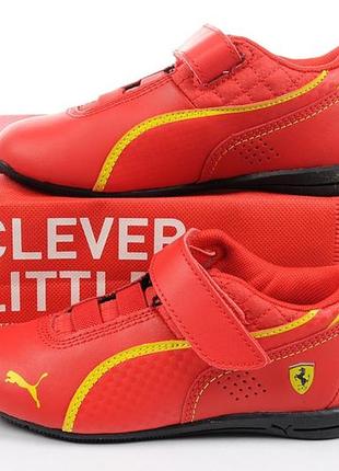 Детские красные кроссовки оригинал puma ferrari drift cat 6