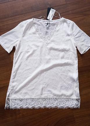 Біла святкова блузка tom tailor / белая блузка