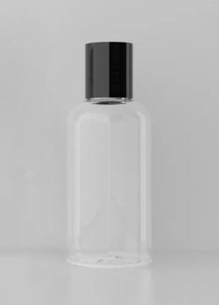 Прозрачная бутылка с черной крышкой, Тара 30мл