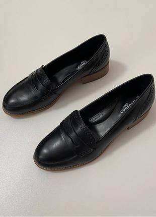 Нові Шкіряні Жіночі Лофери Tu Sole Comfort чорні туфлі 37 24 см