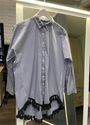 Женская рубашка в полоску от zara м-ка