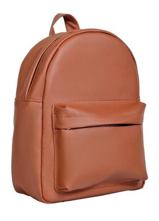 Рюкзак светло-коричневый рыжий кожаный эко разные цвета городской